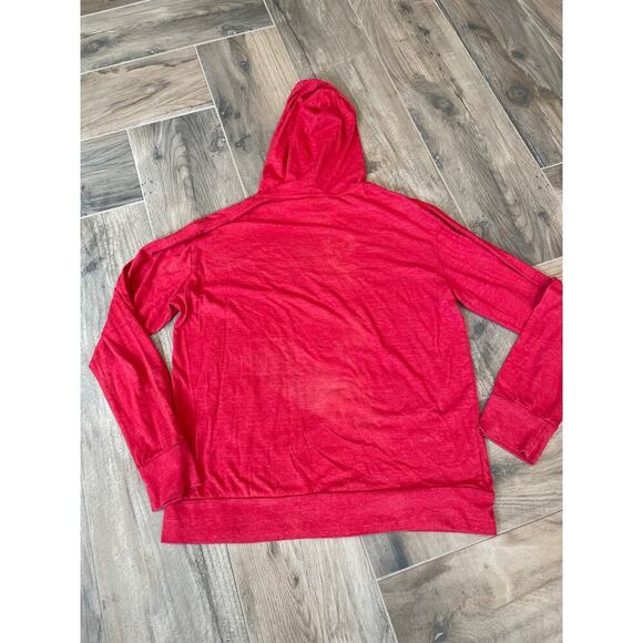 Vintage Blue 84 Wisconsin Badgers Long Sleeved Red Hoodie with Pocket Large - Picture 5 of 5